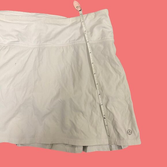 Lululemon White Pleated Athletic Skort (Size 4 Tall) Built-In Shorts - Tennis - Picture 7 of 10
